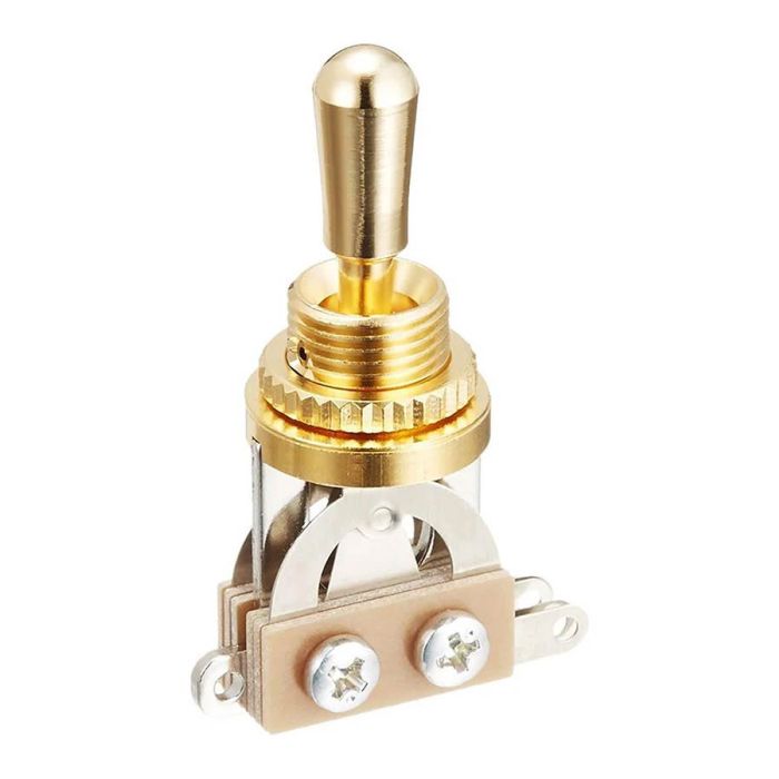 Boston toggle switch 3-way, made in Japan, gold plated hardware and parts, nickel contacts