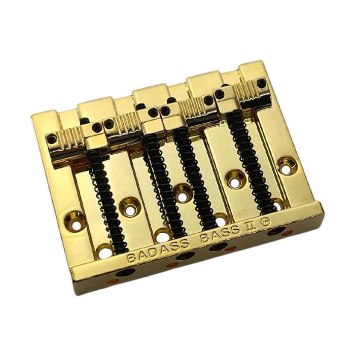 Allparts Leo Quan Badass II 4-string bass bridge, grooved saddles, gold