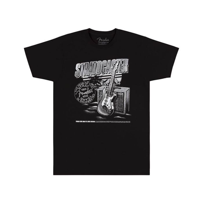 Fender Clothing T-Shirts Stratocaster 70th Anniversary, tee, black, XXL