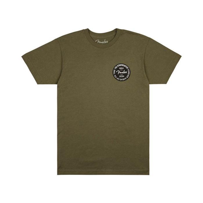 Fender Clothing T-Shirts Stratocaster 70th Anniversary badge tee, olive, L