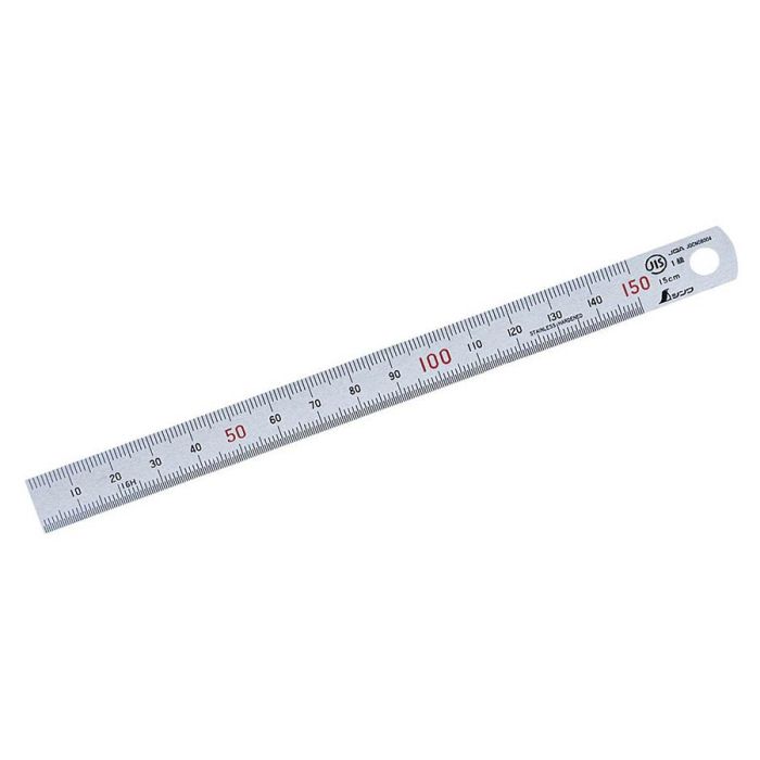Hosco Japan stainless steel ruler, 15cm length