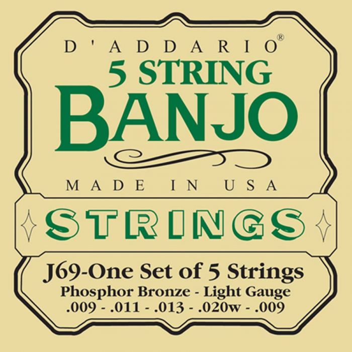 D'Addario snarenset 5-snarige banjo