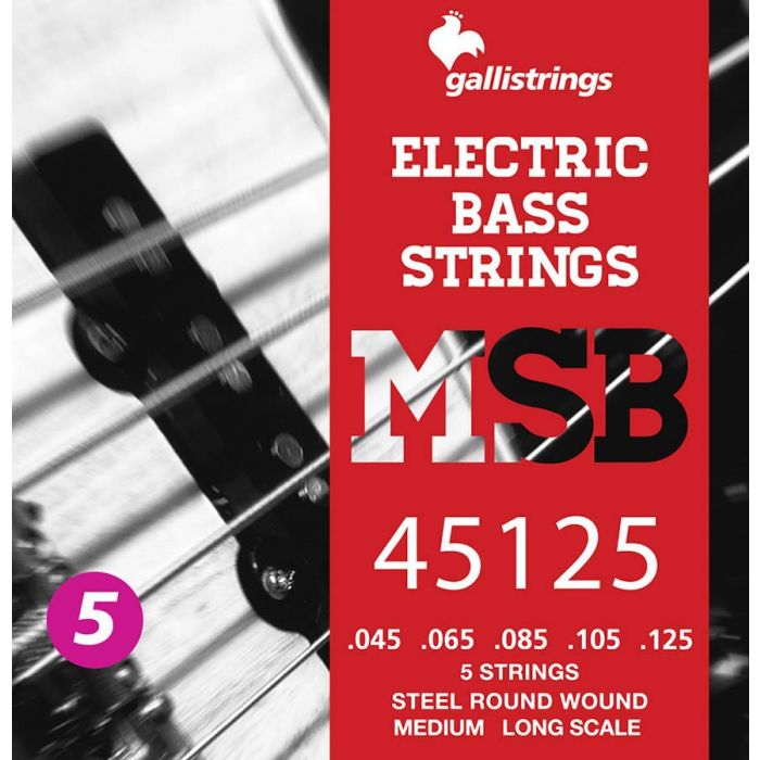 Galli Magic Sound Bass snarenset 5-snarige basgitaar, stainless steel medium, 045-065-085-105-125