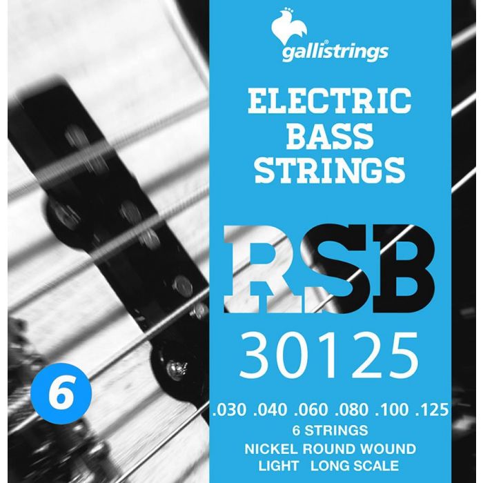 Galli Rock Star snarenset 6-snarige basgitaar, nickel roundwound, light, 030-040-060-080-100-125