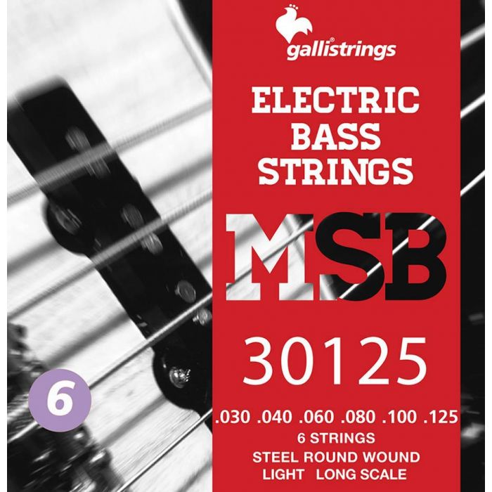 Galli Magic Sound Bass snarenset 6-snarige basgitaar, stainless steel light, 030-040-060-080-100-125