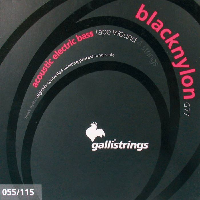 Galli Black Nylon snarenset akoestische basgitaar