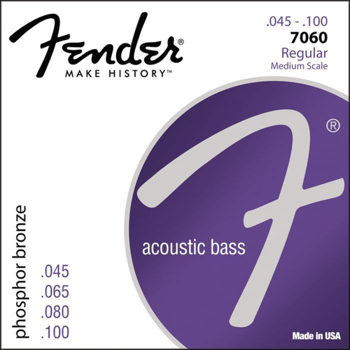 Fender Phosphor Bronze Acoustic Bass string set 32  medium scale phosphor bronze wound 045-055-075-095 