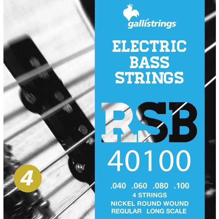 Galli Rock Star snarenset basgitaar, nickel roundwound, regular, 040-060-080-100