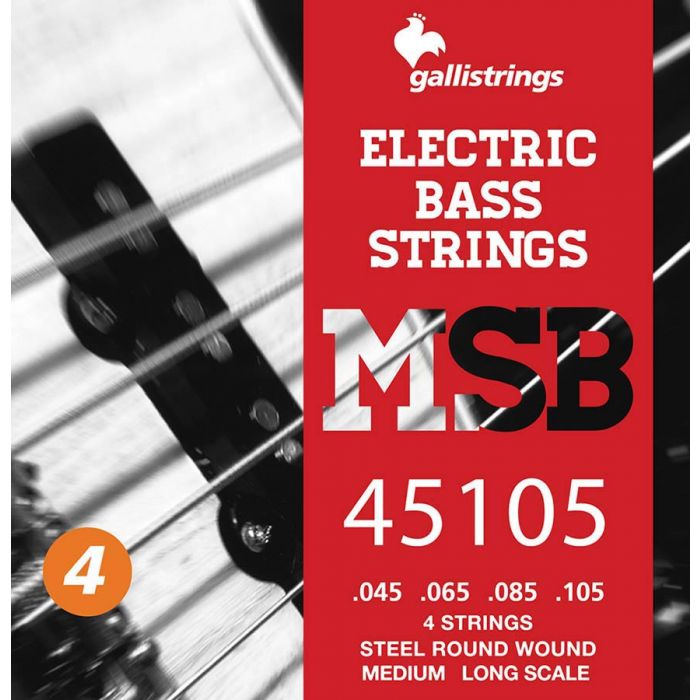 Galli Magic Sound Bass snarenset basgitaar, stainless steel medium, 045-065-085-105