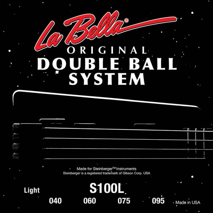 LaBella Double Ball End System snarenset basgitaar, voor Steinberger , double ball end, extra light, 040-060-075-095
