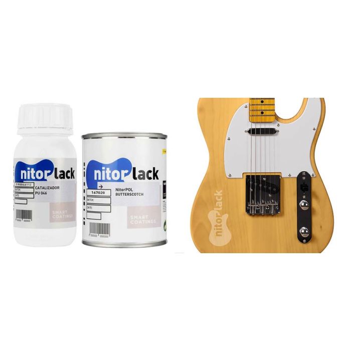 NitorLACK NitorPOL polyurethane paint butterscotch blonde - 500ml can + 250ml hardener