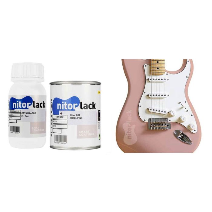 NitorLACK NitorPOL polyurethane paint shell pink - 500ml can + 250ml hardener