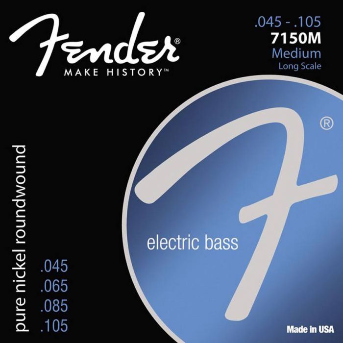 Fender Original 7150s string set electric bass pure nickel roundwound medium 045-065-085-105 