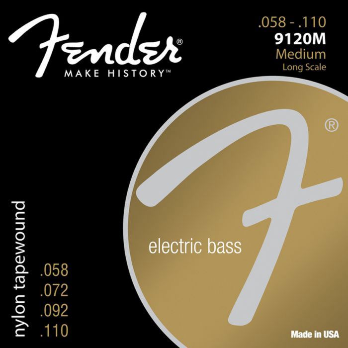 Fender Nylon 9120s string set electric bass (fretless) nylon tapewound medium 058-072-092-110 