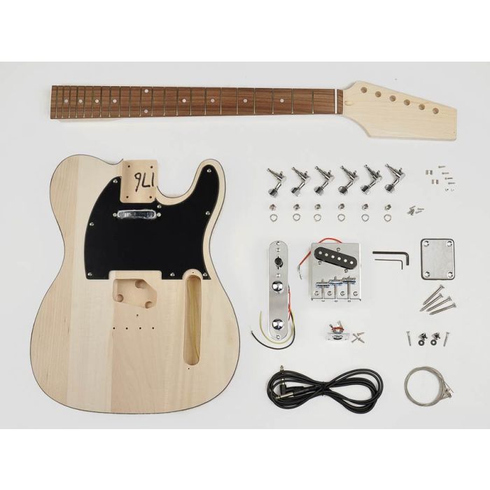Guitar assembly kit, Tele model, basswood body, 22 frets