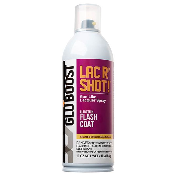 Gluboost Lac R’ Shot! flashcoat, ultra thin clear gloss lacquer, 400ml (13.2oz) aerosol