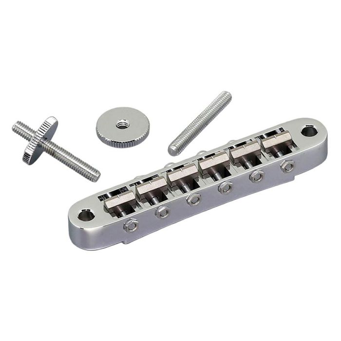Gotoh Ti103B guitar bridge with titanium saddles, chrome