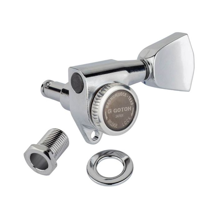 Gotoh SG301 machine heads with Magnum Lock Trad and 04 buttons, 3L3R, chrome