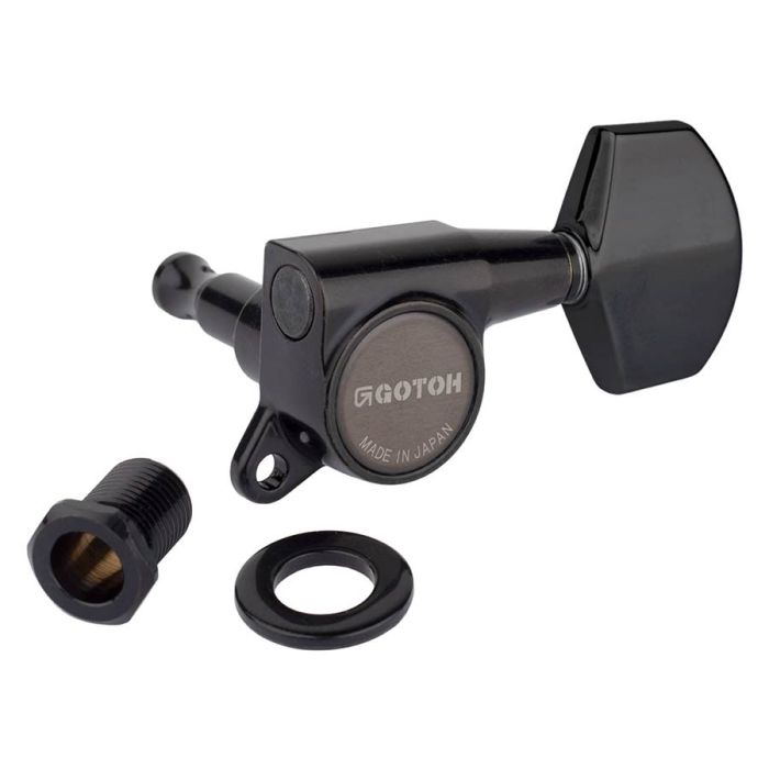 Gotoh SG381 machine heads with Magnum Lock and 01 buttons, 3L3R, cosmo black