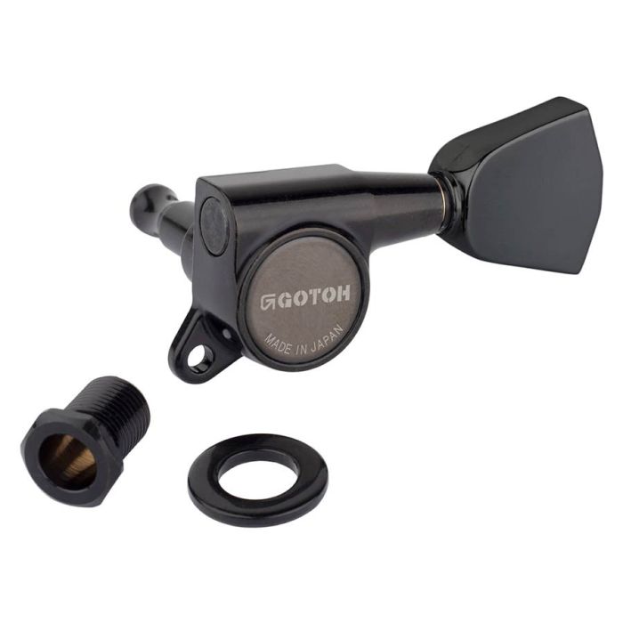 Gotoh SG381 machine heads with Magnum Lock and 04 buttons, 3L3R, cosmo black