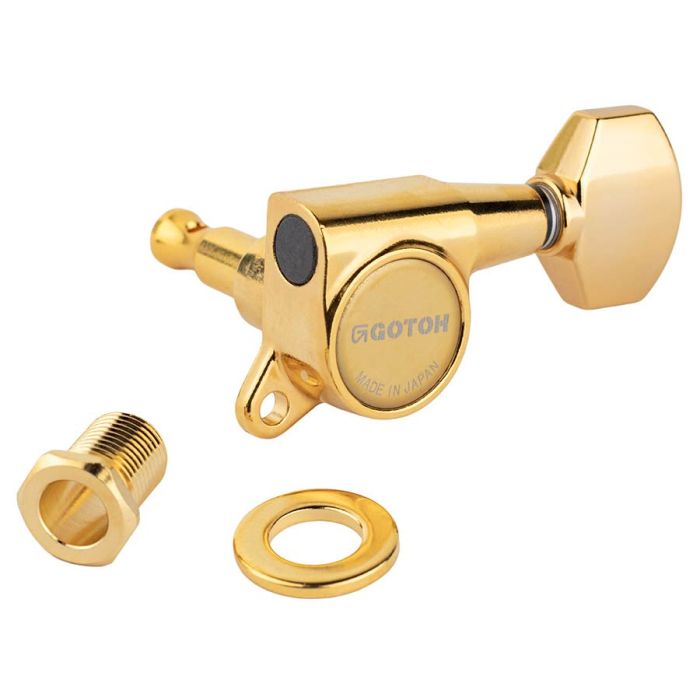 Gotoh SG381 machine heads with Magnum Lock and 07 buttons, 6L, gold