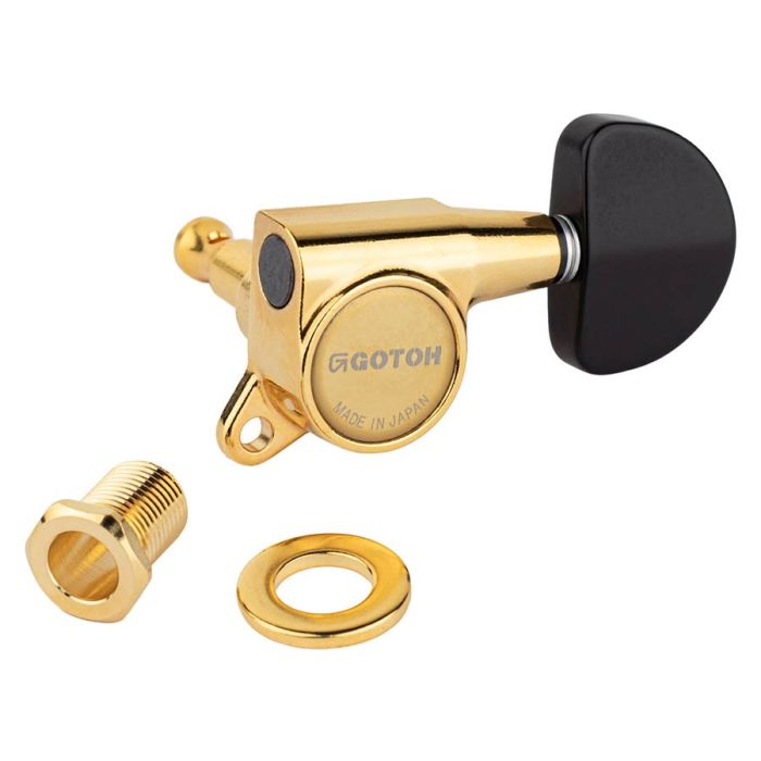 Gotoh SG381 machine heads with Magnum Lock and B20 buttons, 3L3R, gold