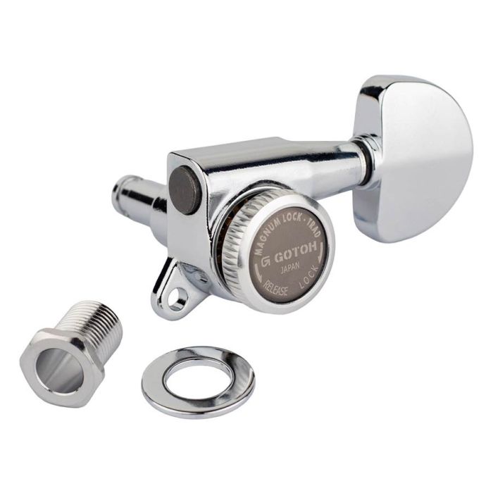 Gotoh SG381 machine heads with Magnum Lock Trad and 20 buttons, 3L3R, chrome