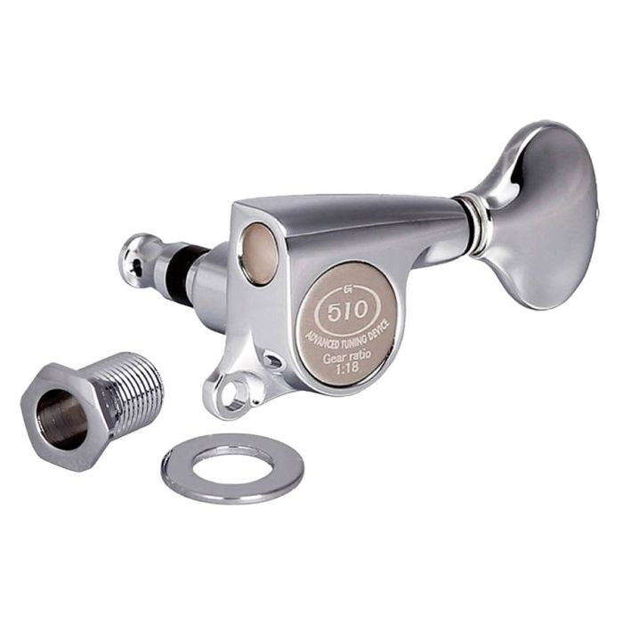Gotoh SGS510Z machine heads with S5 buttons, 3L3R, chrome