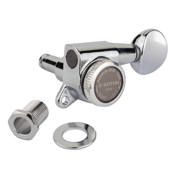 Gotoh SG381 machine heads (posts 3xL 3xXL) with Magnum Lock Trad and 05 buttons, 6R, chrome