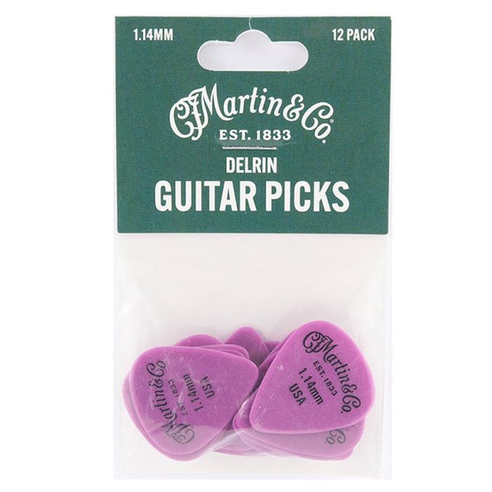Martin SPA pick pack Delrin picks 12-pcs, 1.14mm purple