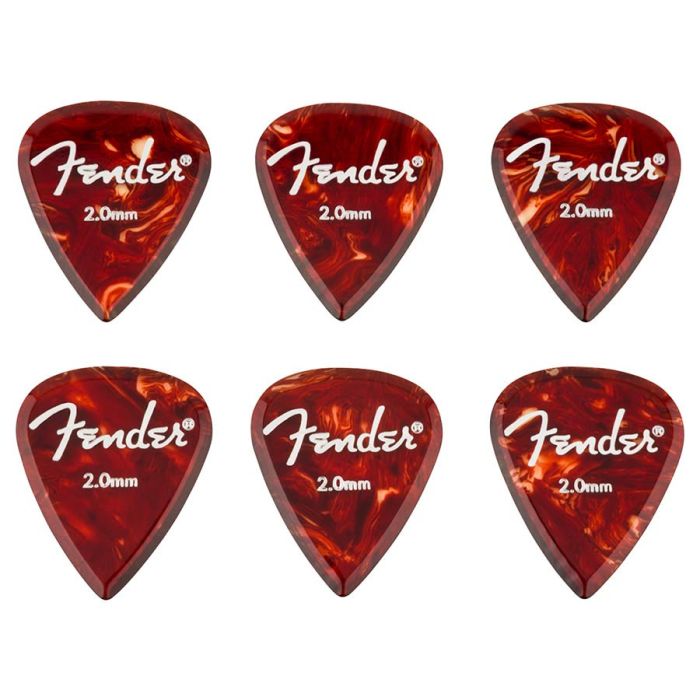 Fender Aero acrylic picks, 6-pack, 2.0mm
