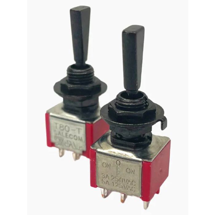 Allparts On-Off-On miniswitch, DPDT, black