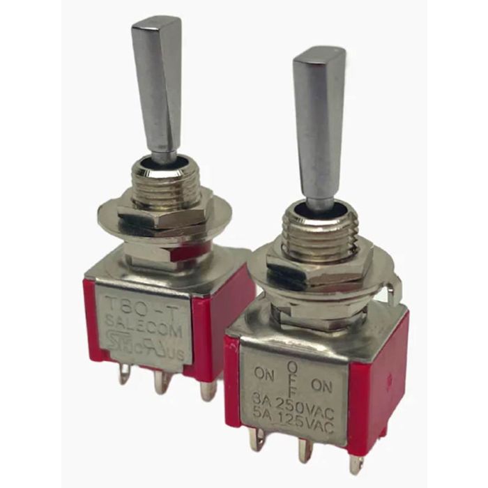 Allparts On-Off-On miniswitch, DPDT, chrome