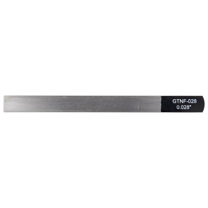 Boston Precision Tools gauged nut slotting file 0.028" (0.70mm) 150x12mm, 65Mn carbon steel HRC 35-55 hardness