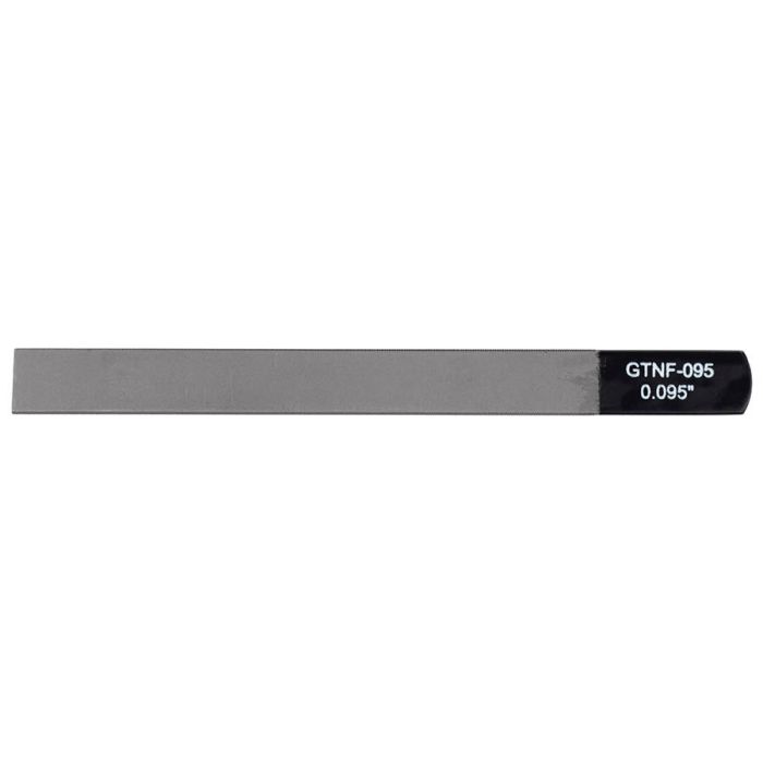 Boston Precision Tools gauged nut slotting file 0.095" (2.40mm) 150x12mm, 65Mn carbon steel HRC 35-55 hardness