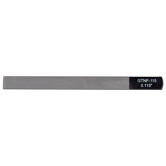 Boston Precision Tools gauged nut slotting file 0.115" (2.90mm) 150x12mm, 65Mn carbon steel HRC 35-55 hardness