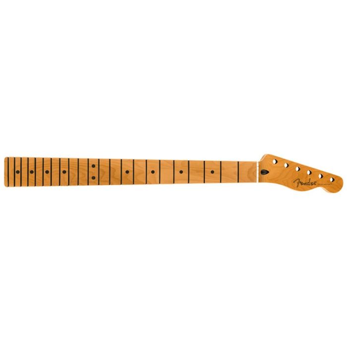 Fender Genuine Replacement Part satin roasted maple fat Telecaster neck, 22 medium jumbo frets, 9.5'' radius, maple, u shape