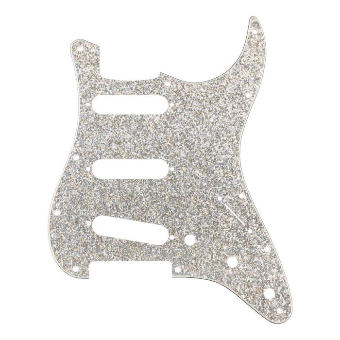 Fender Genuine Replacement Part pickguard Stratocaster SSS, hybrid glass/glitter, silver sparkle