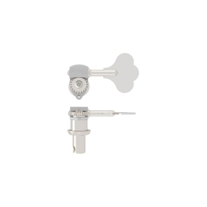 Hipshot HB6 - Ultralite Bass Machine Head, 1/2" Post, Clover Leaf Key, Bass Side - Chrome