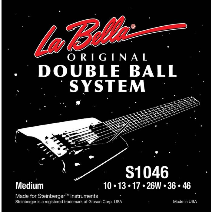 LaBella Double Ball End System snarenset elektrisch, voor Steinberger, double ball end, regular, 010-013-017-026-036-046