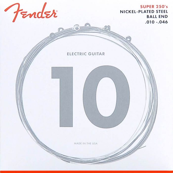 Fender Super 250s string set electric nickel roundwound regular 010-013-017-026-036-046 