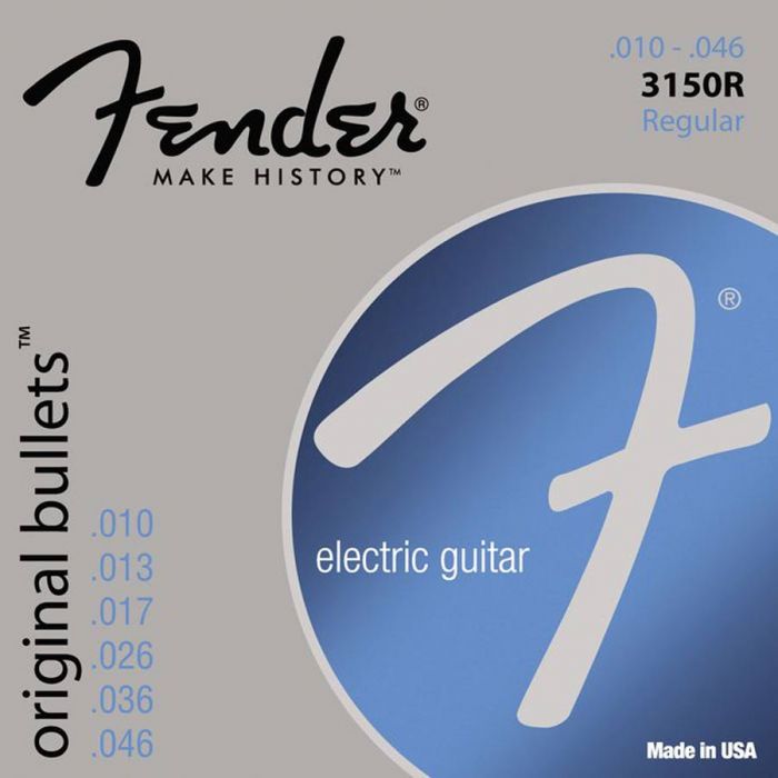 Fender Original Bullets string set electric pure nickel roundwound regular 010-013-017-026-036-046 