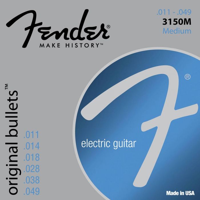 Fender Original Bullets string set electric pure nickel roundwound medium 011-014-018-025-038-048 