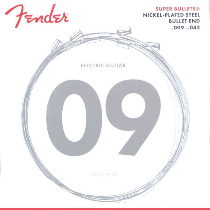 Fender Super Bullets string set electric nickel roundwound light 009-011-016-024-032-042 