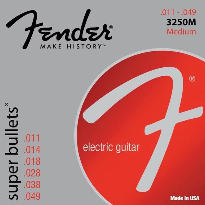 Fender Super Bullets string set electric nickel roundwound medium 011-014-018-025-038-048 