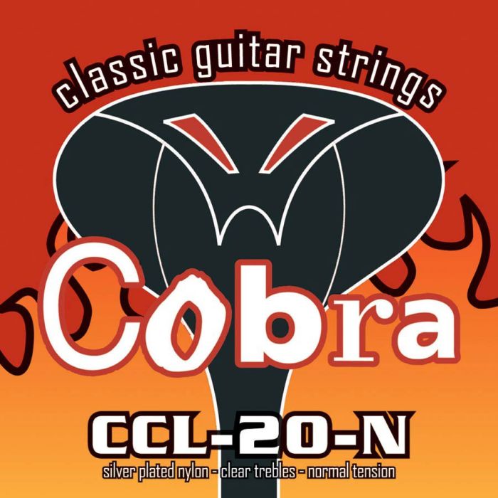 Cobra snarenset klassieke gitaar, silverplated nylon, normal tension