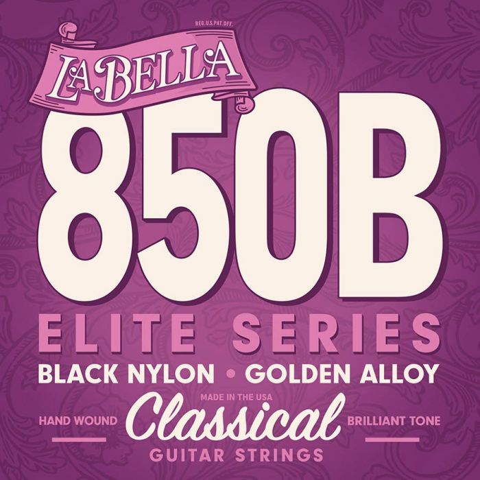 LaBella Concert snarenset klassiek, black nylon trebles, gold basses, 028-032-040-029-034-041