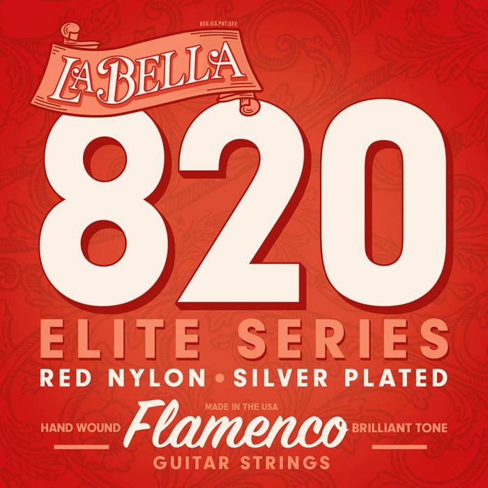 LaBella Flamenco snarenset klassiek/flamenco, red nylon trebles, silverplated basses