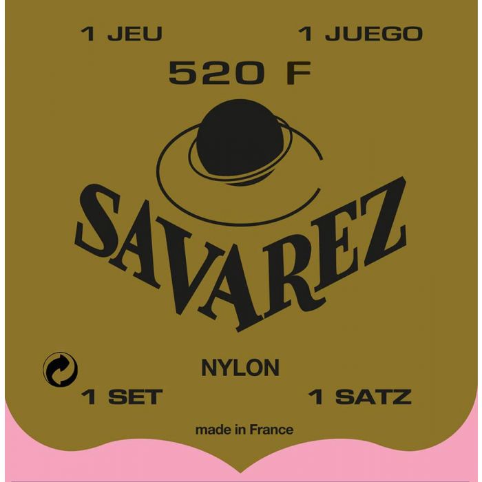 Savarez snarenset klassiek, Rouge, rectified nylon, traditional basses, hard tension, wound G-3