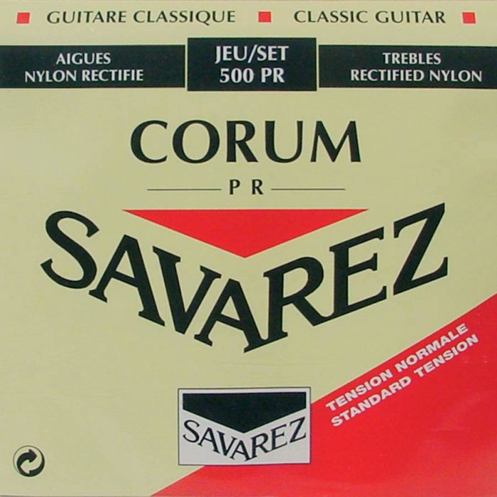 Savarez Corum PR snarenset klassiek, rectified nylon, silverwound Corum basses, normal tension